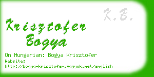krisztofer bogya business card